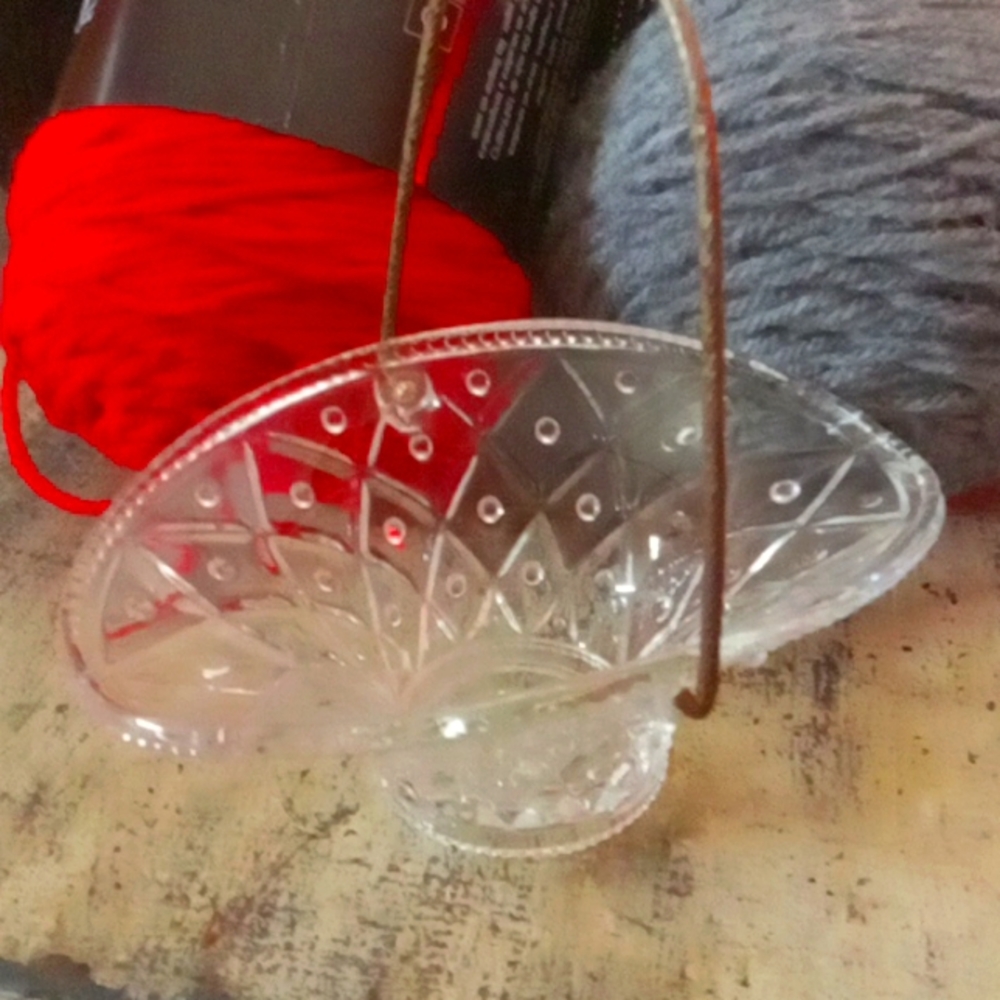 1970s Avon Glass Basket